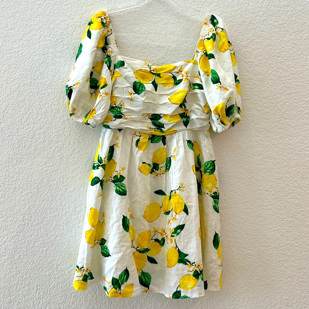 Puff sleeve tea dress